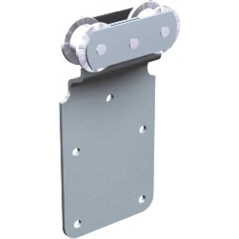 Monture sur plat MANTION pour déplacement droit porte 150kg - 2 galets acier - 251A