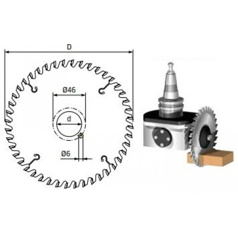 Lame d'inciseur conique industriel freud - ø200 4,5-5,7/3 al65 z36 conique - f03fs02714 -li25m45pi3
