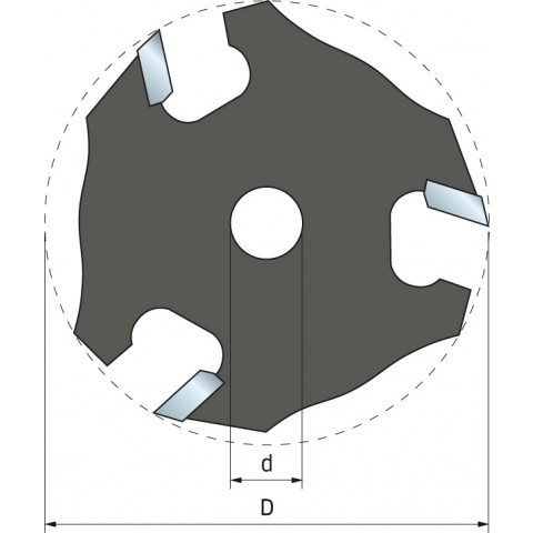Couteau à rainurer FREUD - Ø50,8 H1,98 AL8 Z3 - F03FR02016 -56-10408P