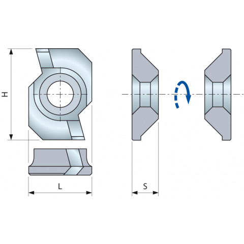 Segment à chanfreiner avec angle biaisé négatif 18x26x7,5 - F03FH03006 -IG21MSAA305