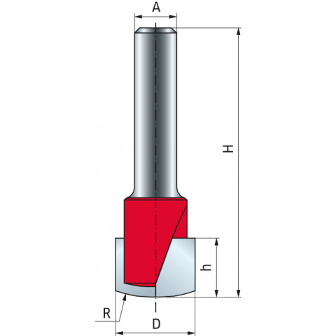 Mèche à rainurer en V FREUD - Ø15 H11/50 Q8 Z2 - F03FR03967 -21-20008P