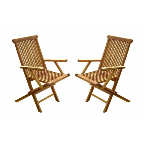 Lot de 2 fauteuils pliants jumak huilé