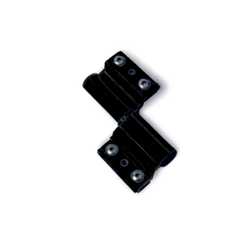 Paumelle porte lourde alu fapim - noir ral 9005 - pour jeu de 17 - 5681/37