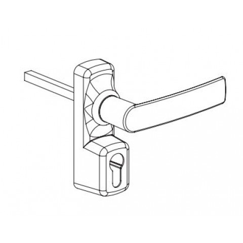 Manoeuvre extérieur oltre sans cylindre fapim - blanc 9010 - 8568b/32