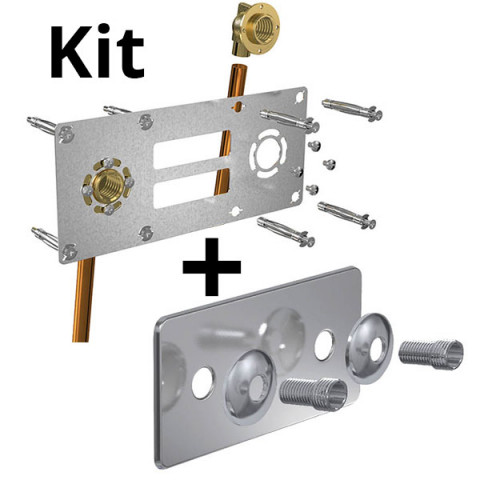 Kit robifix cuivre o14 - f 1/2 a souder + cache inox 150mm