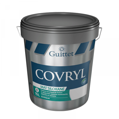 Peinture de finition Covryl Mat Siloxane GUITTET 15L Blanc - 55992