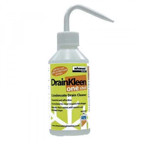 Produit de nettoyage bacs à condensats drain kleen shot - flacon 250 ml avec pipette