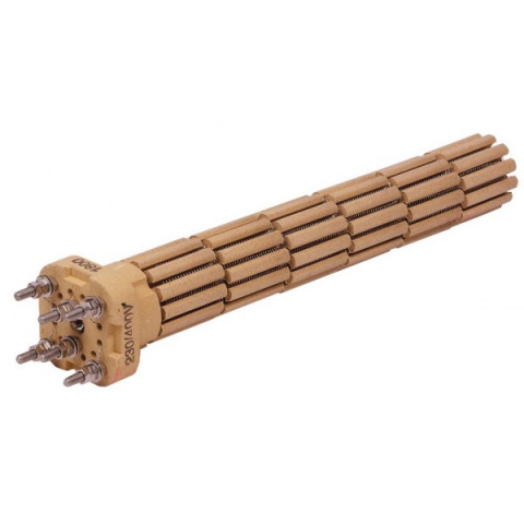 Résistance stéatite 2400W Ø47 mono tête carrée - Résistance stéatite 2400W Ø47 mono tête carrée
