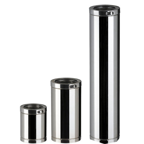 Elément droit Therminox TI pour l extérieur des bâtiments - Diamètre 80/130 - Lg 95 cm