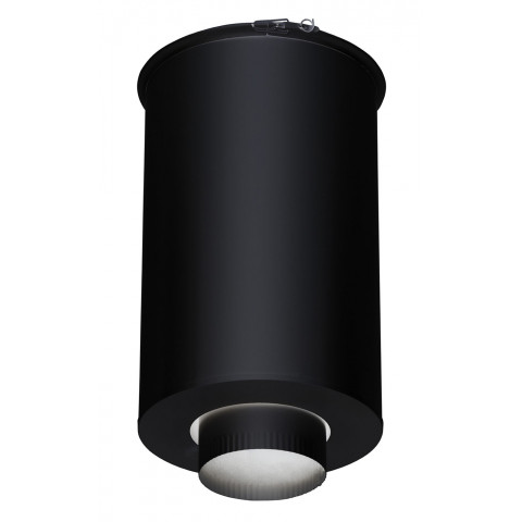 Elément droit de finition plafond inox/galva Noir pour poêle à bois - Hauteur 45 cm - diamètre : 230 pour diamètres de raccordement : 150 - Couleur : Noir