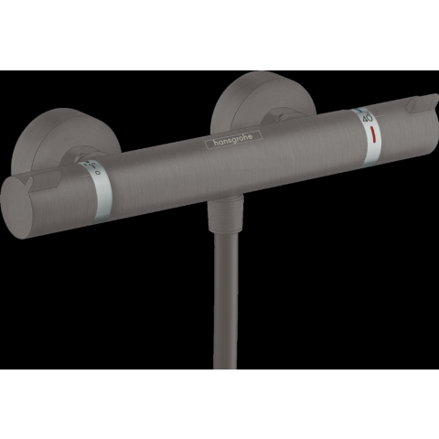 Mitigeur Thermostatique douche HANSGROHE Ecostat  noir chromé brossé - 13116340