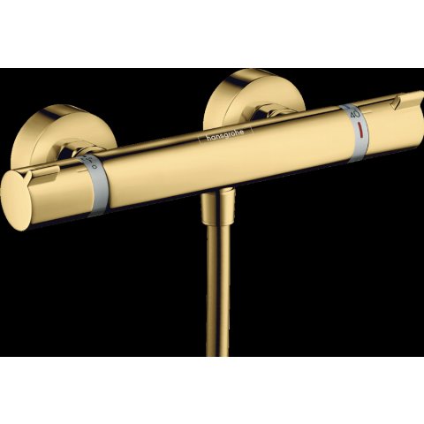Mitigeur Thermostatique douche HANSGROHE Ecostat  aspect doré poli - 13116990