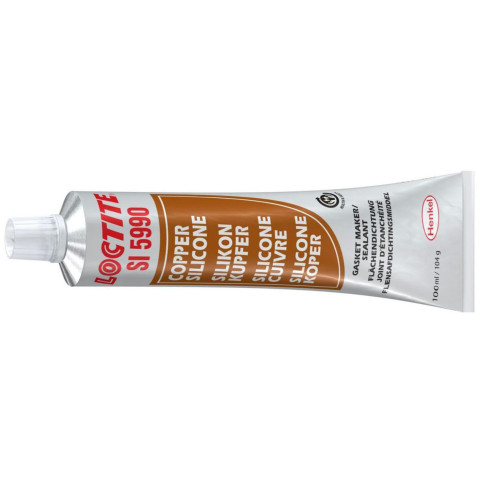 Pate a joint carter moteur silicone cuivre loctite 5990, tube 100 ml