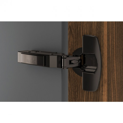 Embase D 0 réglable vis Euro pré-montés HETTICH Noir obsidienne - 9091803