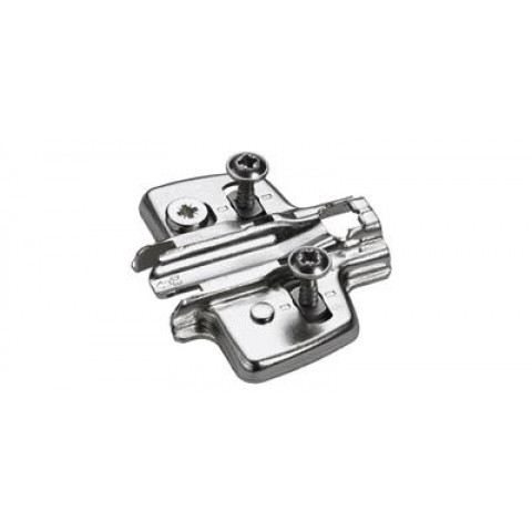 Plaque de montage HETTICH cruciforme avec vis pour panneaux de particule prémontées - Ø1.5 mm - 9071671
