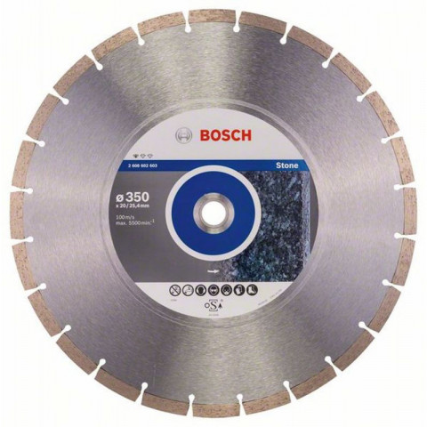 Disque à tronçonner diamanté Standard for Stone 2 608 602 603 x 350 x 20,00/25,40* x 3.1 x 10