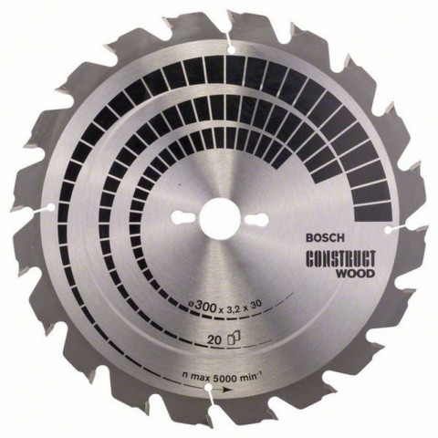 Lame de scie circulaire Construct Wood 2608640690 - 300 x 30 x 3,2/2,2 x 20