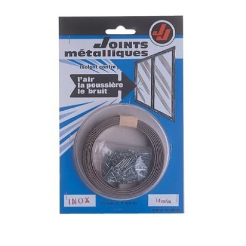 Joint de calfeutrage métallique inox JOURJON - larg.14 mm - Rouleau de 6 m - 050111