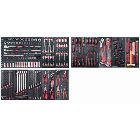 Assortiment d'outils Pro-Line EVA 1/4"+ 3/8"+ 1/2" KRAFTWERK 264 pièces - 105.532.000
