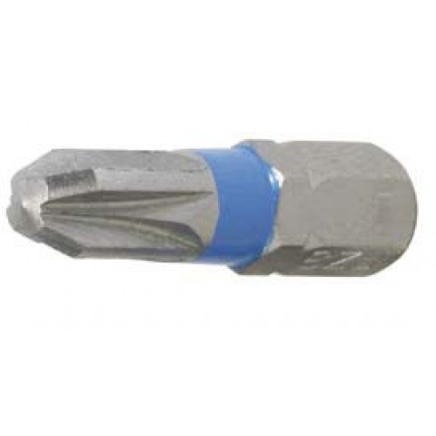 Embouts à code couleur POZIDRIV 1/4 - 3 pièces - PZ3
