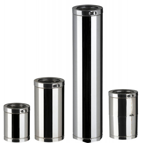 Elément droit Therminox TI pour l intérieur et l extérieur des bâtiments - Diamètre 180 - Lg 25 cm