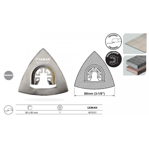 Plateau de ponçage diamanté 80x80 mm - 4019.01