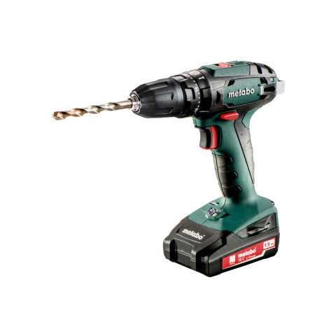 Perceuse à percussion metabo - sb 18v - 2 x 1,5 ah li-power, sc 30, coffret - 602245550