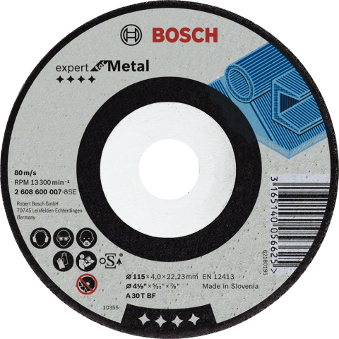 Meule EXPERT  à ébarber BOSCH - Ø115 x 6.0 mm - 2608600218