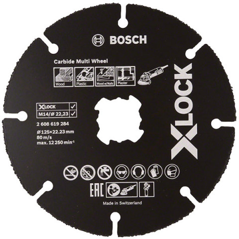 Disque x-lock carbure multiwheel bosch ø125 - 2608619284