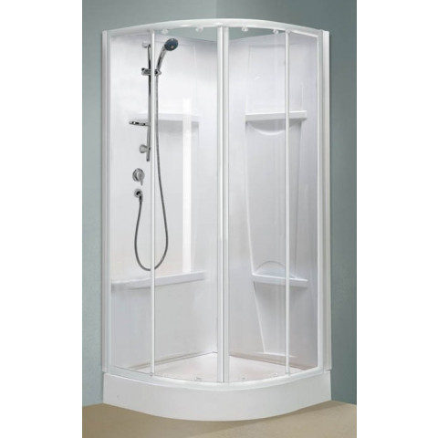 Cabine de douche oceane 1/4 de rond - oceane r90 - dimensions 90 x 90 cm