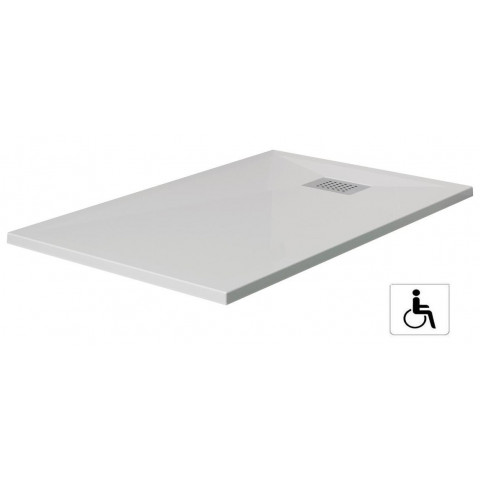 Receveur kinesurf extra-plat antidérapant - rectangulaire - 120 x 80 cm - blanc