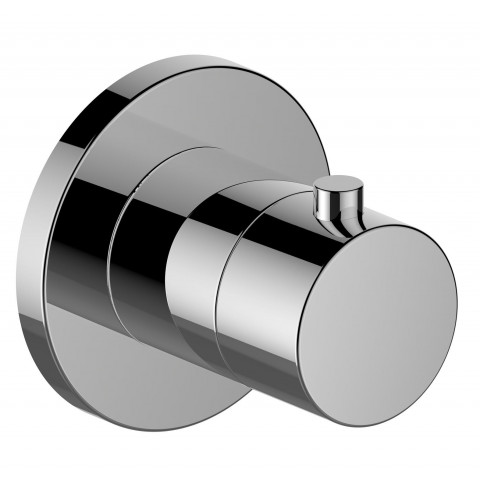 Robinet thermostatique à encastrer - chromé - rosace ronde ø 90mm