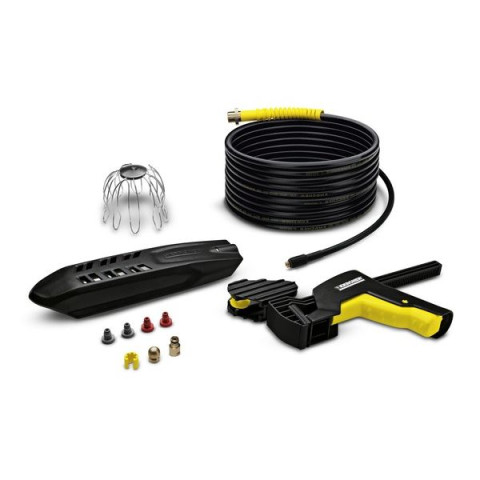 Kit KARCHER pour nettoyage canalisations/ gouttières + flexible 20m - 2.642-240.0