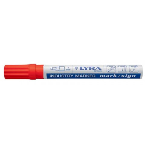 Marqueur peinture laquée Rouge OMYACOLOR - Etui de 10 - 4040017