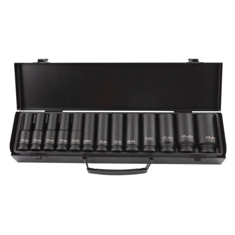 Coffret 13 douilles longues choc 6 pans 10-30mm 1/2" cr-mo - os 3130