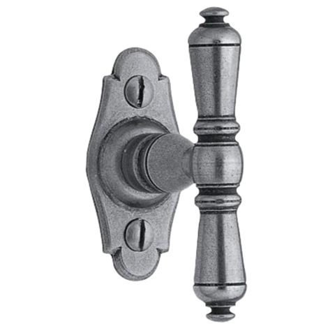 Bouton nevers bouvet sur platine - fer patiné - 12666