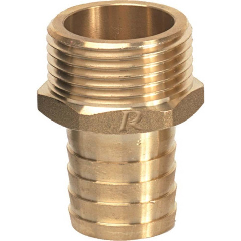 Raccord laiton cannele male 1"1/4 sortie 30mm, prr114mx30