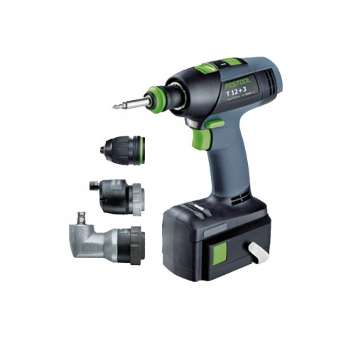 Perceuse visseuse sans fil 10.8v livrée avec 2 batteries 3ah li-ion en coffret systainer sys 2 t-loc t 12+3 li 3,0 set festool 564440
