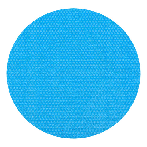 Bâche solaire de piscine ronde diamètre 244 cm polyéthylène bleu helloshop26 03_0006676