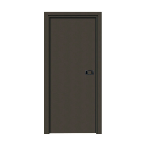 Bloc-porte pose fin de chantier collection premium miro avec poignée exclusive noire, h.204 x l.73 cm, aspect cuir basalte, réversible