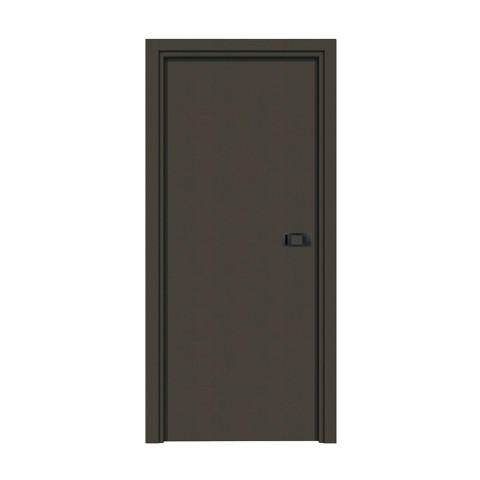 Bloc-porte pose fin de chantier collection premium miro avec poignée exclusive noire, h.204 x l.93 cm, aspect cuir basalte, réversible