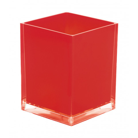 Poubelle rainbow carré finition rouge Gedy Spa Italie