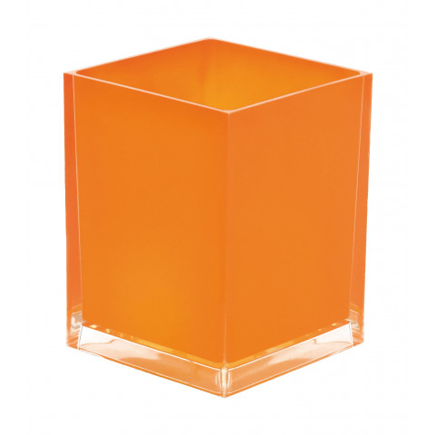 Poubelle rainbow carré finition orange Gedy Spa Italie