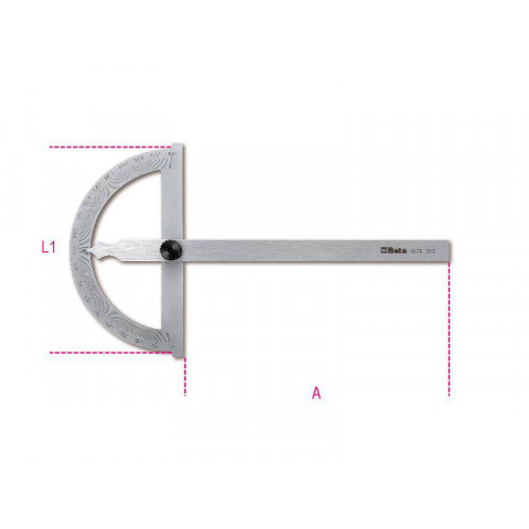 Rapporteur d'angles simple 150mm en acier inoxydable BETA 016760015