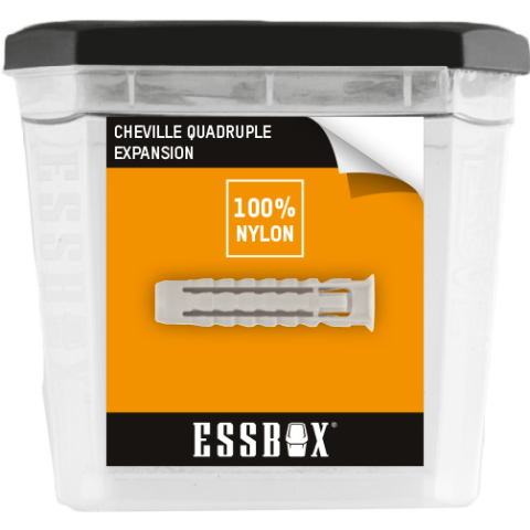 Cheville ESSBOX SCELL-IT Nylon - Galaxy - Ø8 mm x 40 mm - Boite de 100 - EX-91011408