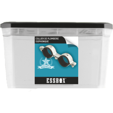Collier de plomberie ESSBOX SCELL-IT Double standard Ø 16 mm - Ø7 mm x 150 mm - Boite de 25 - EX-93231116