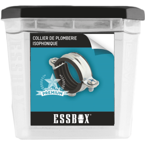 Collier de plomberie ESSBOX SCELL-IT Simple isophonique Ø16 mm - Ø7 x 150 mm - Boite de 50 - EX-93221116