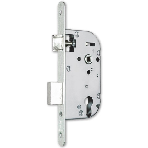 Coffre axe 40 NF métalux clé L gauche aspect inox variure 5 EURO-ELZETT - sans gache réversible - G840XOD7K4L 