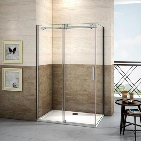 Panier de douche pour porte basculante, 3 niveaux, inox, panier de rangement  pour