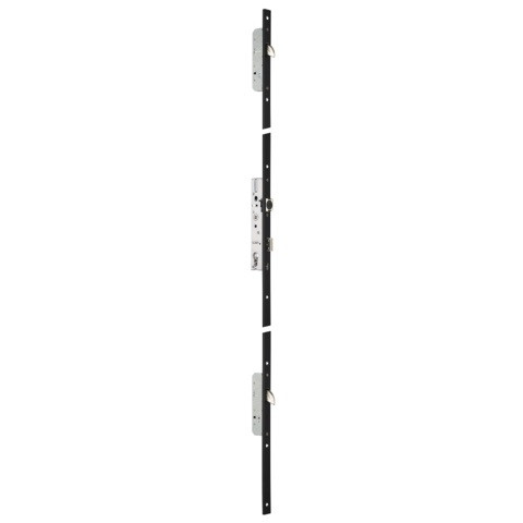 Serrure 3 points TF3 pêne dormant 1/2 tour 45 mm STREMLER pêne C perroquet+fourreau U24x6 Axe 30 - 6470.45.4C
